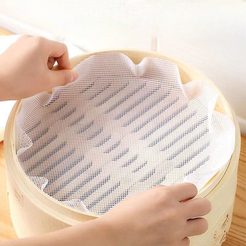 2PCS 25/30cm Round Non-Stick Food Grade Silicone Mesh Baking Liner ...