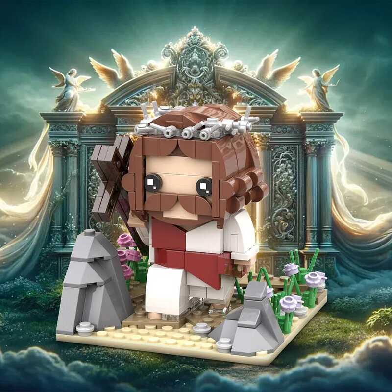 MOC Jesus Model Building Block Sets Jesus Carrying The Cross Action ...