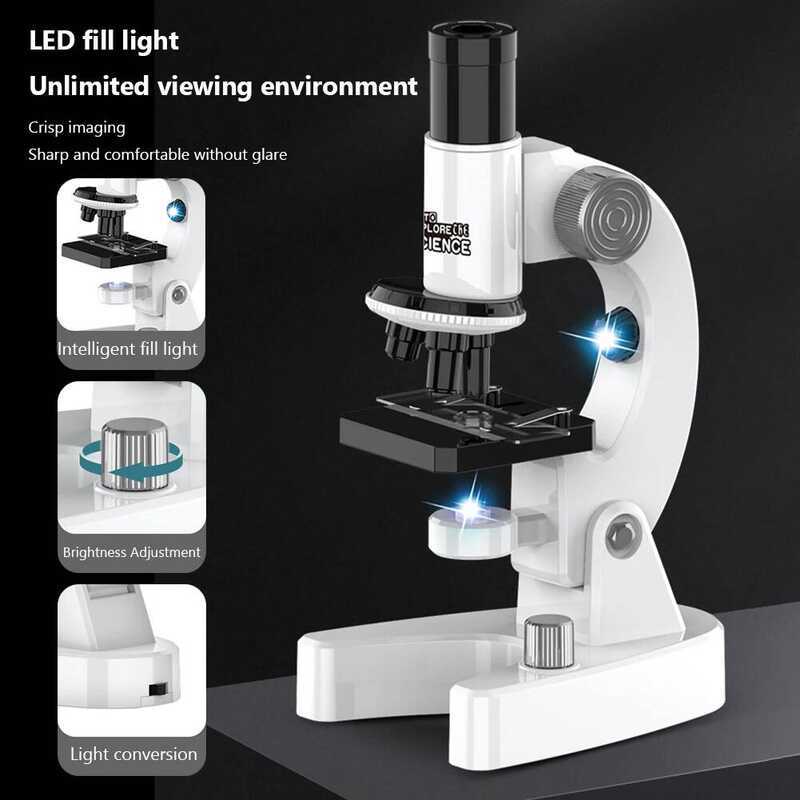 Biological 200X-4800X With Specimen Science Educational LED Monocular ...
