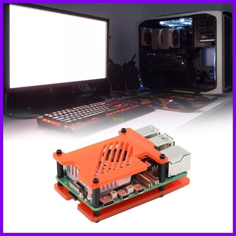 BT Acrylic Case Enclosure Box For RPi 5 Active Coolers Translucent ...