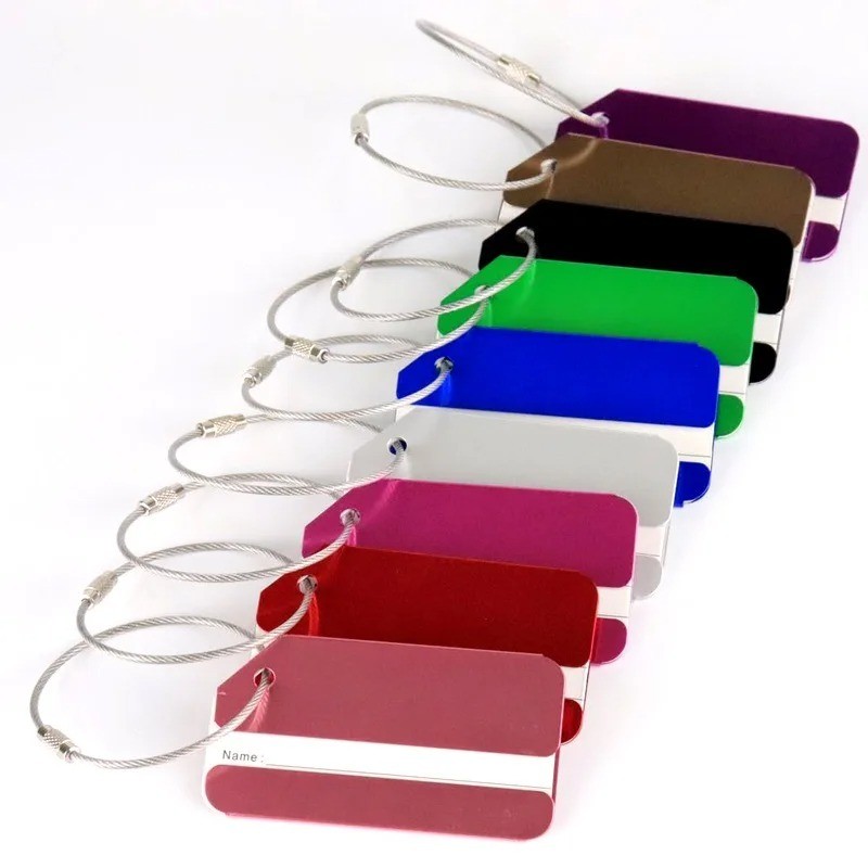 Aluminum Alloy Waterproof Luggage Tag Travel Suitcase Bag Name Label ...