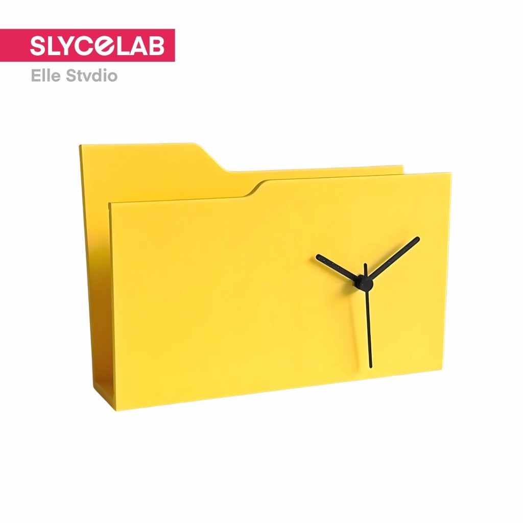 SLYCELAB Folder Clock 3D Print With Picture Frame Laptop Folder Desk ...
