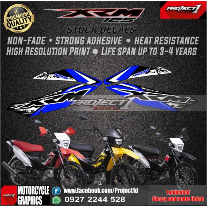 Honda XRM 125 Stock Decal Laminated Sticker 773 | Shopee Philippines
