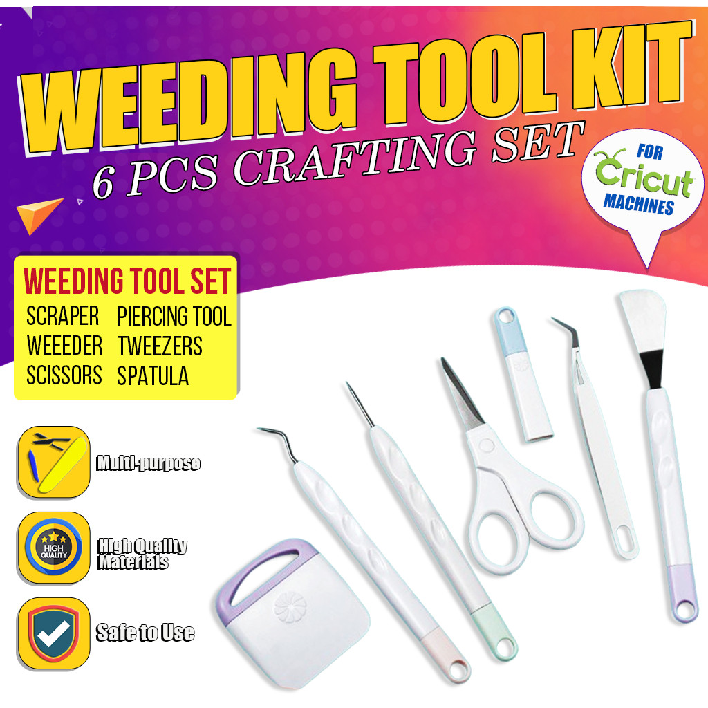 Weeding Tool Set ( 6 PCS Craft Tool kit) for Cricut Cutter Plotter ...