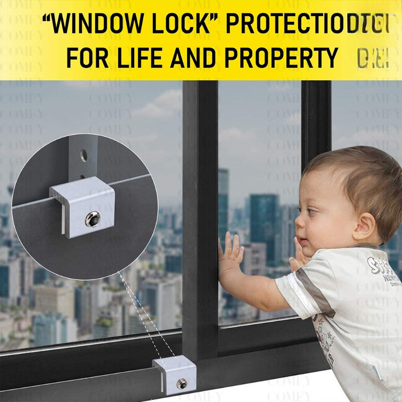 Window Safety Lock, Sliding Window Lock, Limit Bolt, Key, Limiter ...