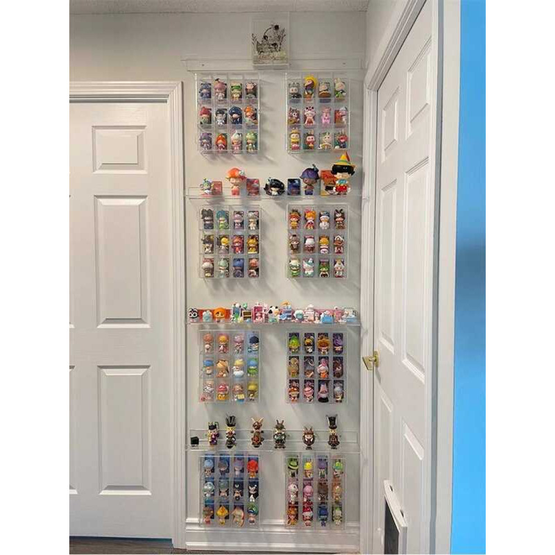 Blind Storage Rack Wall-Mounted No-Drill Bubble Mart Figurine Box Dust ...