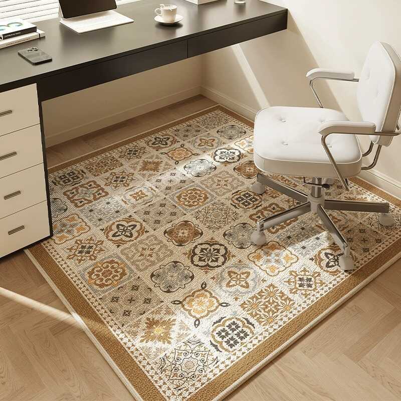 Carpet Square Mat Study Desk Computer Chair Bedroom Computer Desk Study ...