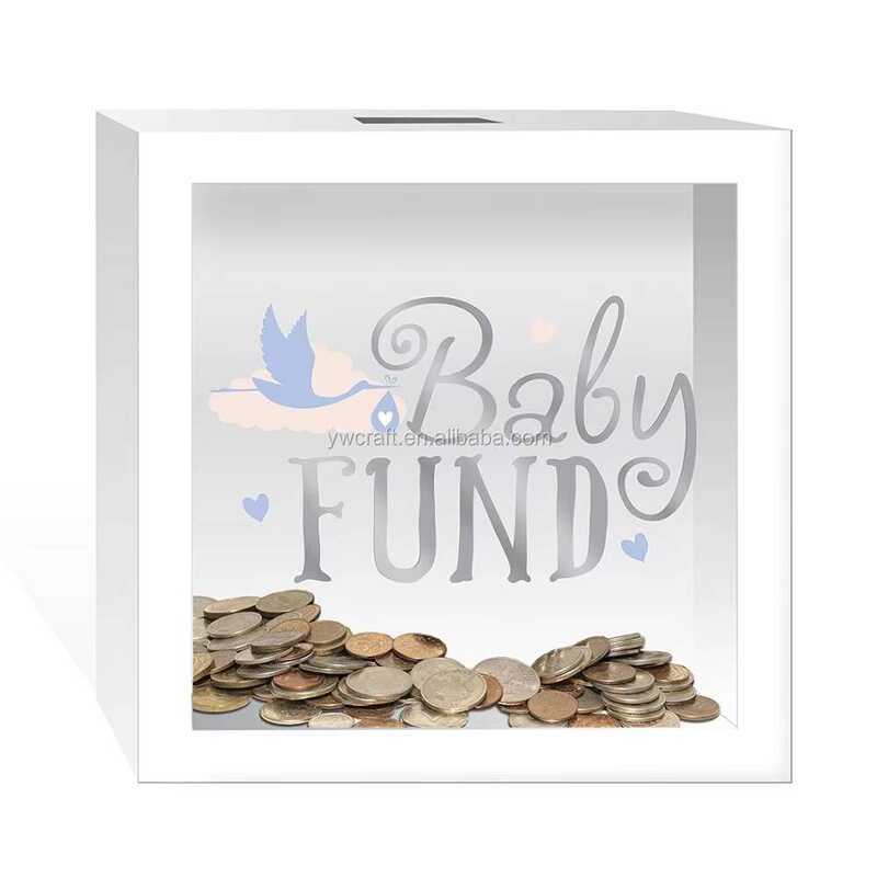 Money Box Money Bank Rectangular Square Wooden Money Box Frame Shadow ...