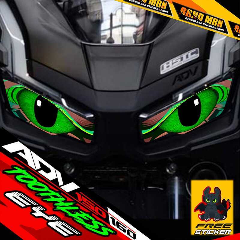 HONDA ADV 150/160 HEADLIGHT TOOTHLESS EYE DECAL STICKER TINT PROTECTOR ...