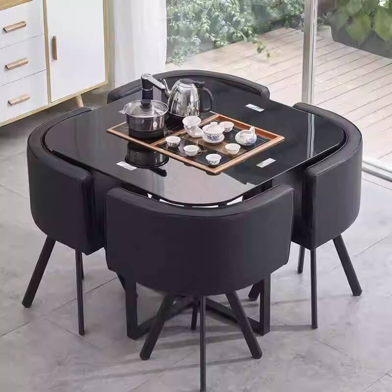 Home Tea Set Integrated Table and Chair Combination Tea Drinking Table ...