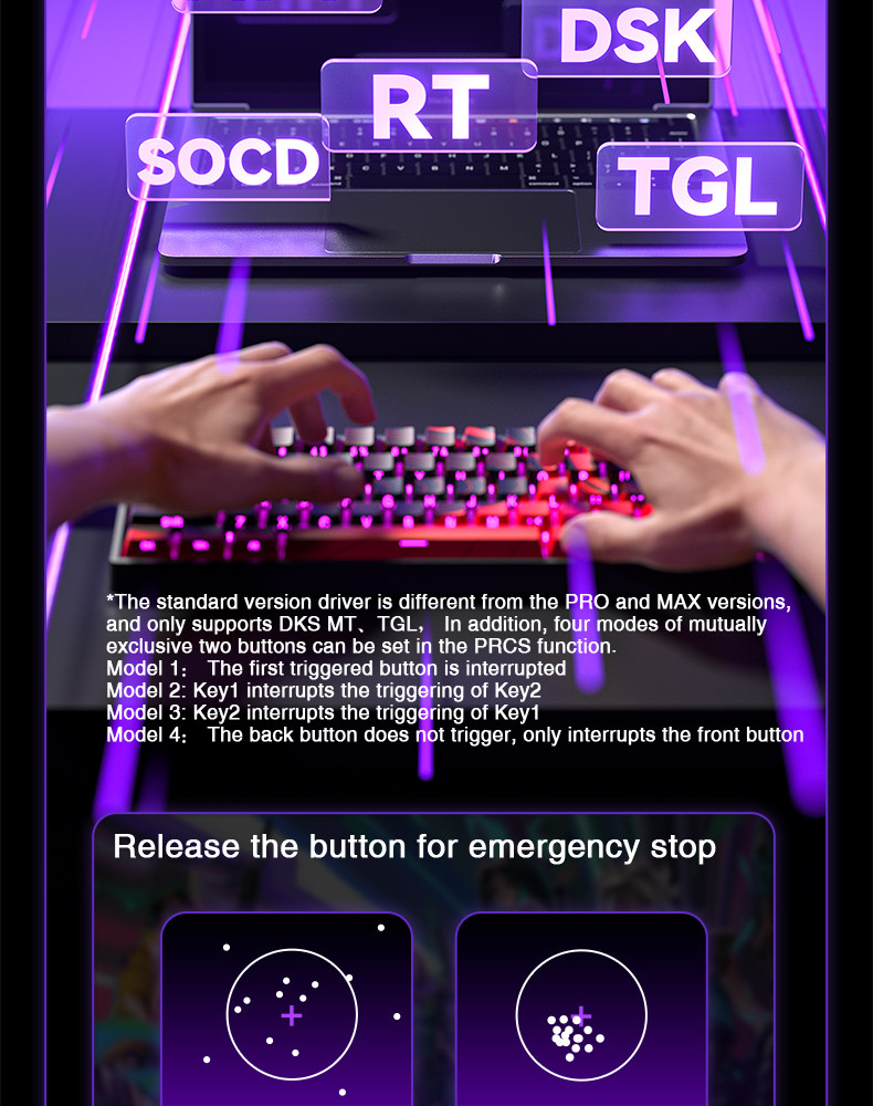 AULA WIN60/68HE Magnetic Keyboard Gaming RT Wired RGB Hot-swap 8kHz low ...