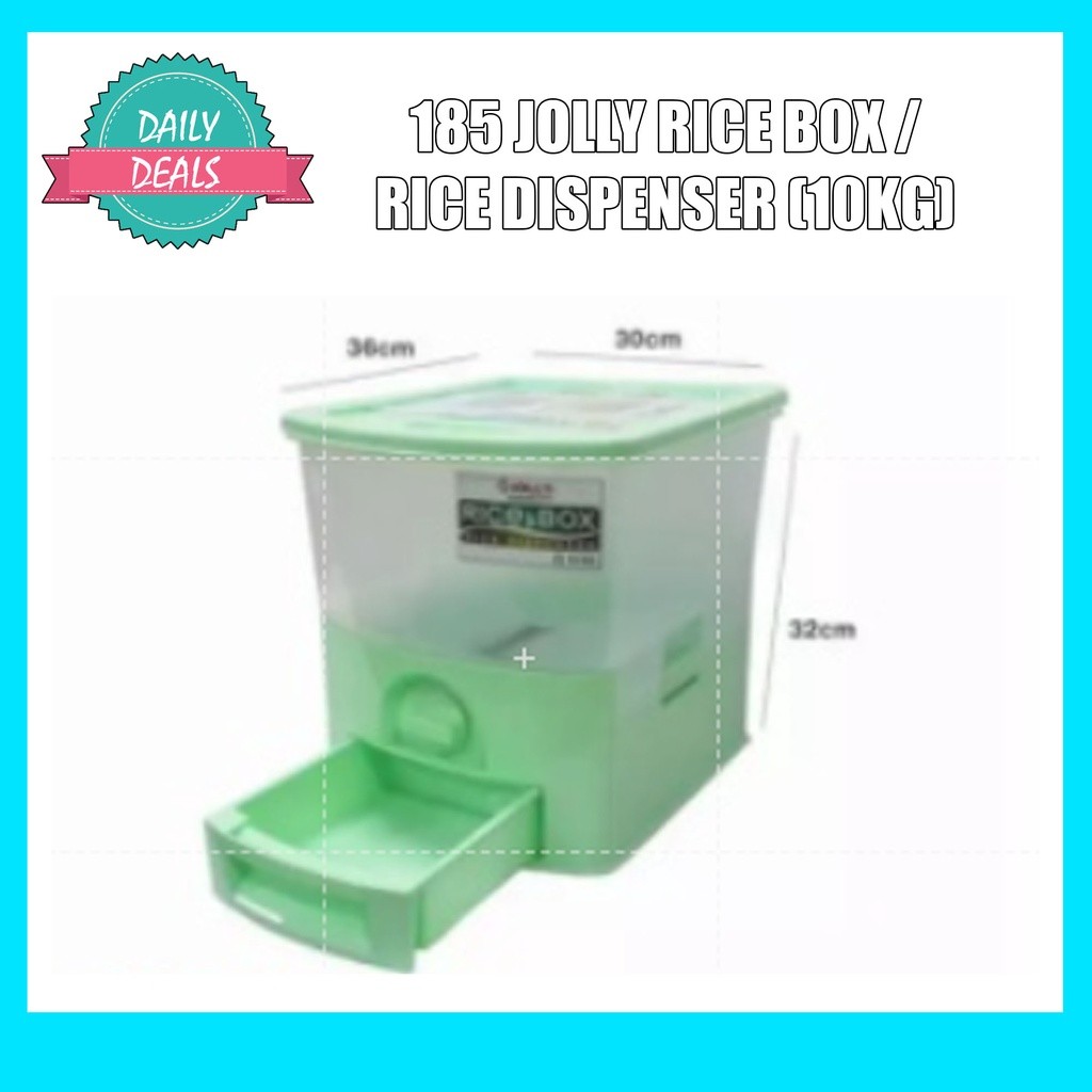 185 JOLLY RICE BOX / RICE DISPENSER (10KG) | Shopee Philippines
