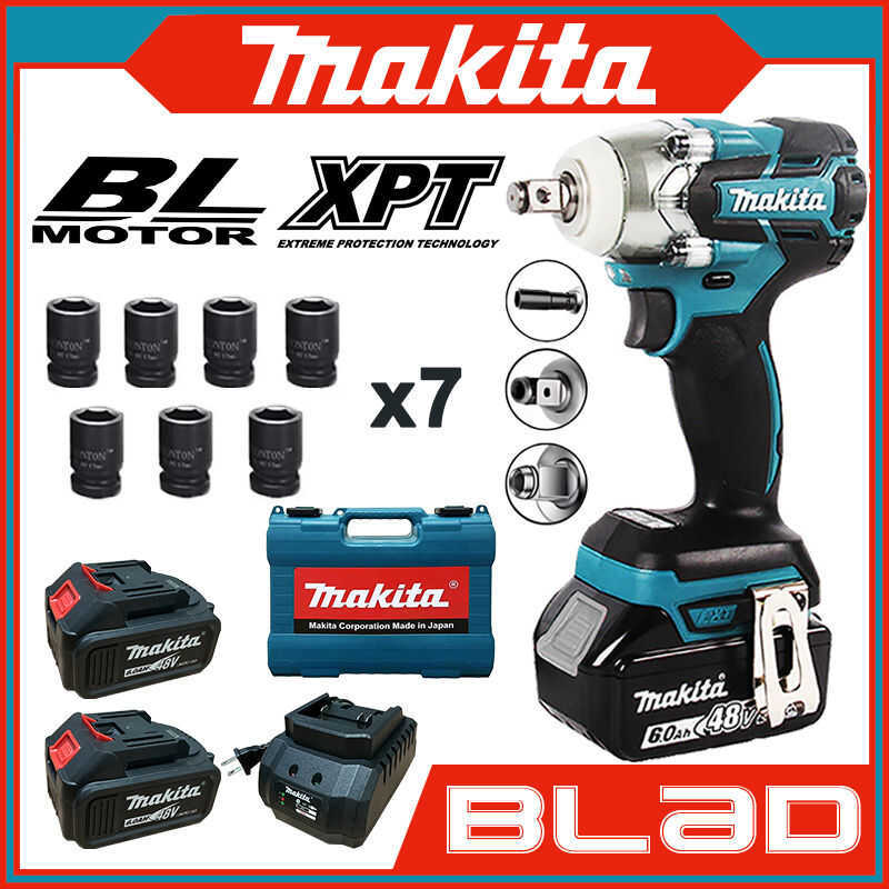 48V 6.0Ah Cordless Impact Brushless Electric Wrench Ratchet 7A5 ...
