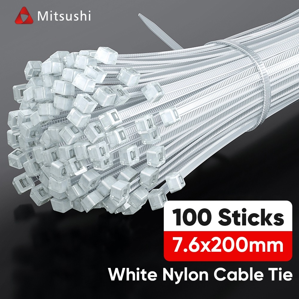 Mitsushi Nylon Cable Tie 7.6*650 100pcs Locking Zip Ties Cable Strap ...