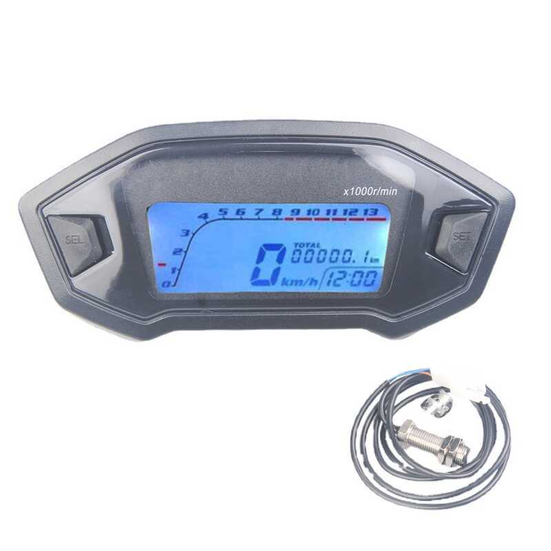Motorcycle LCD Meter Modified Retro Gear Meter Electronic Tachometer ...