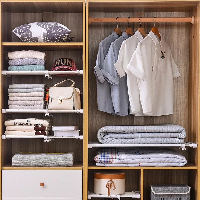 3PCS Wardrobe Divider Shelf Scalable Retractable Cabinet Divider ...