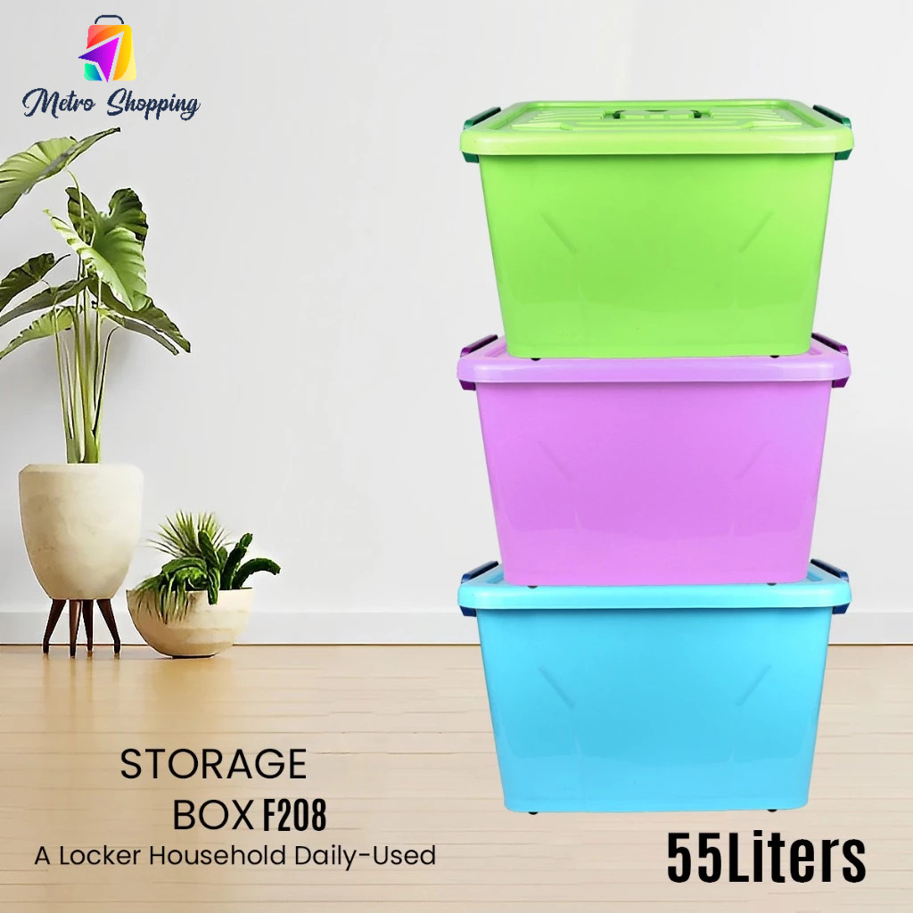Storage Box Colored Big Size Home Organizers 55L / 72L / 110 Liters ...