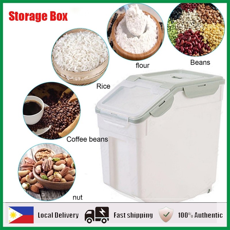 COD Multifunctional Food Storage Organizer 25kg Rice Storage Sealed ...