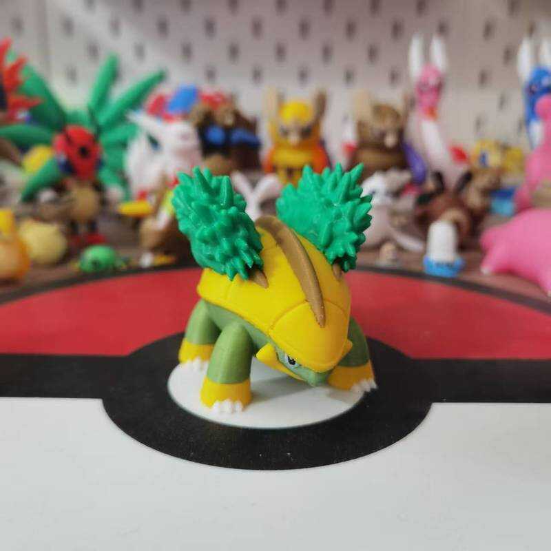 Torterra Anime Grotle Action Figure Proportion World 1:20 Diy 3D ...