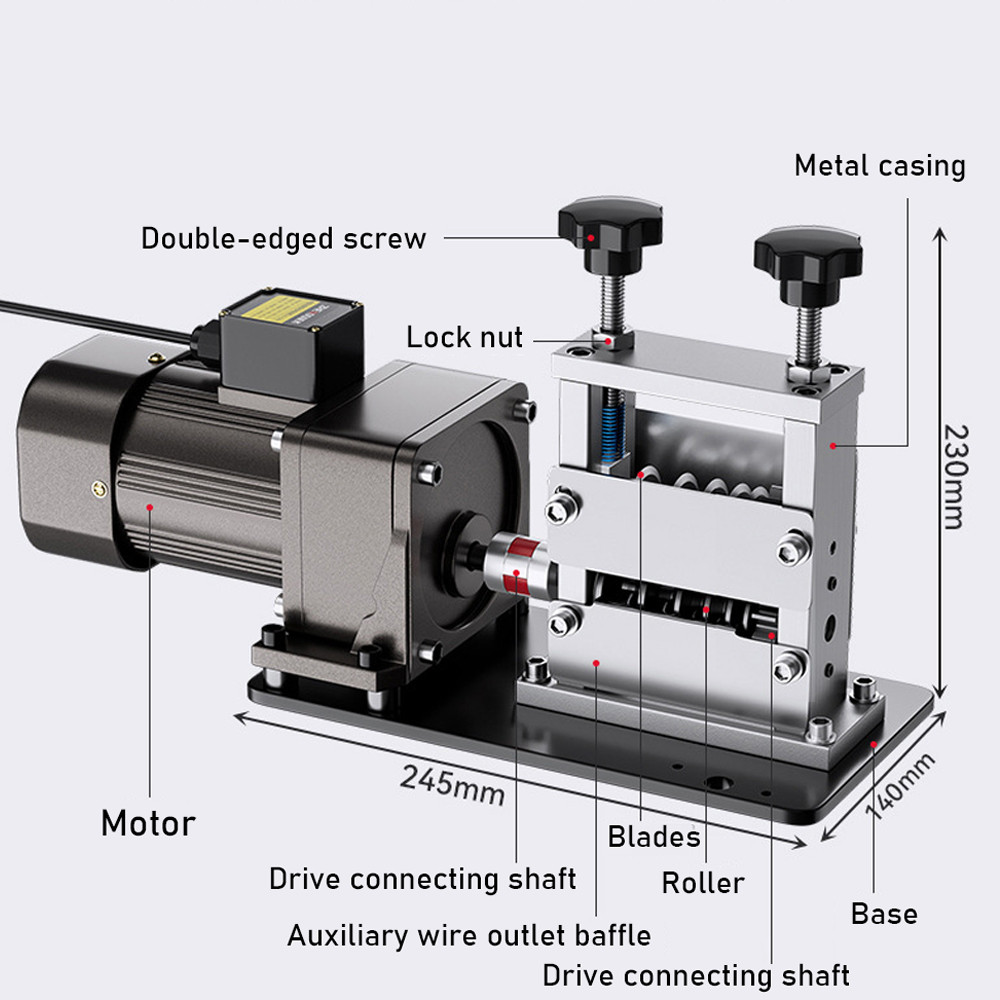 60W Automatic Wire Stripper Machine Electric Cable Stripping Tool for 3 ...