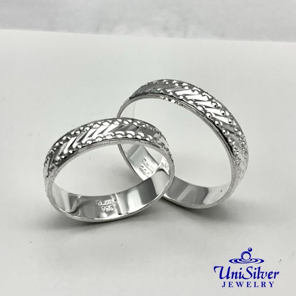 Unisilver 925 Sterling Wedding Band Ring (WR170-1001 1197) | Shopee ...