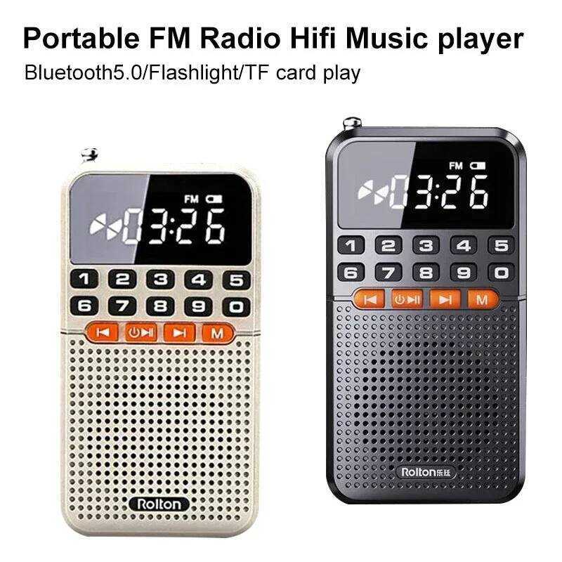 Mini Radio Portable Pocket AM FM Walkman Radios Bluetooth 5.0 Speaker ...