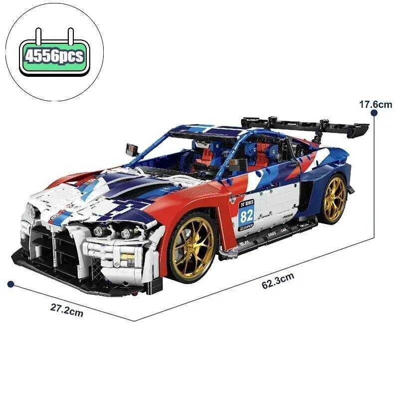 In Stock Technical 4556Pcs Er Racing Sports Car M4 Building Blocks ...