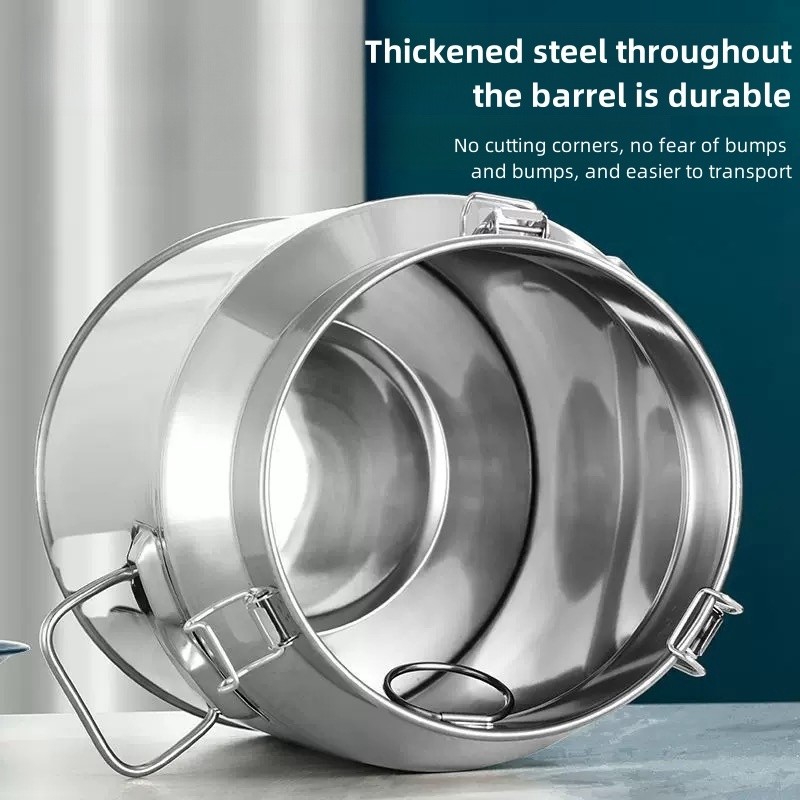 rice dispenser metal 25 kg stainless rice bucket banga lagayan ng bigas ...