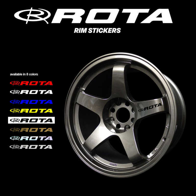 Rota Rim Stickers Side Door Window Outdoor Vinyl Decals [Ss Graphica ...