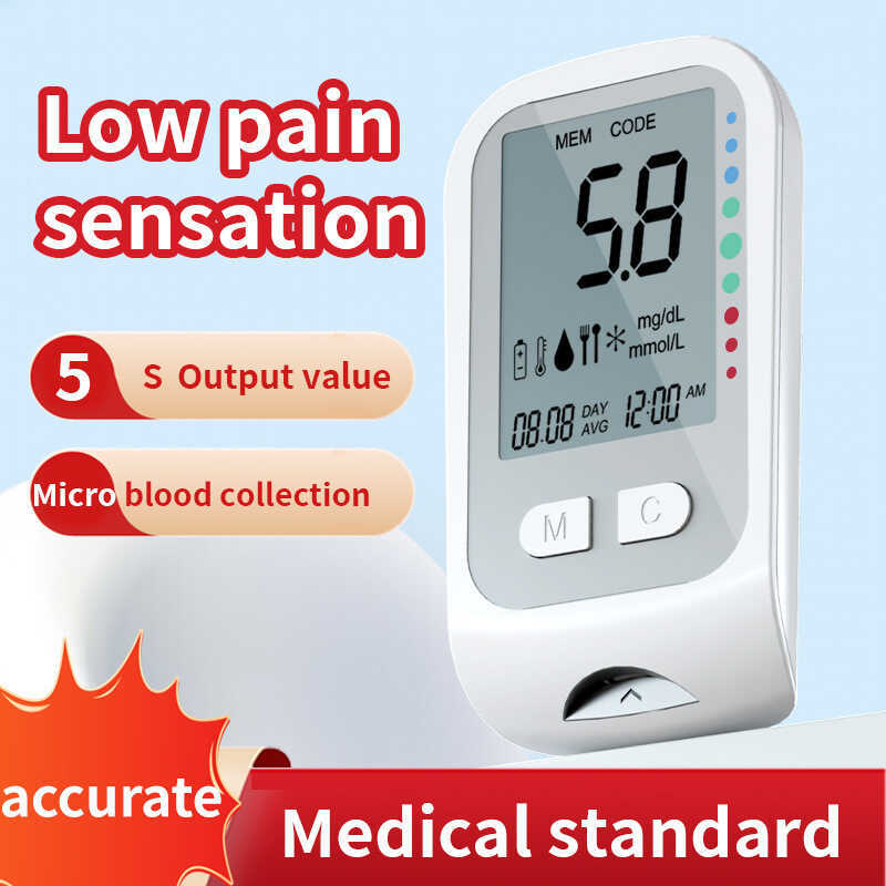 Medical High-Precision Blood Glucose Meter Blood Glucose Test Paper Set ...