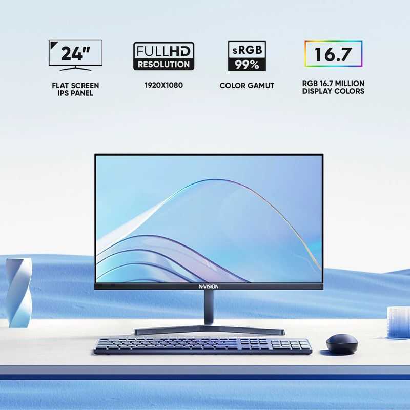 22/24/27 Nvision Inch IPS 100Hz Full HD Frameless Gaming Computer PC ...