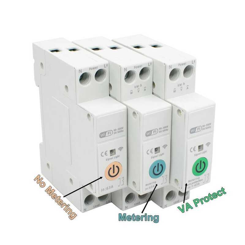 Tt Tuya Smart WIFI Circuit Breaker Switch 1-63A 1P+N Adjustable Energy ...