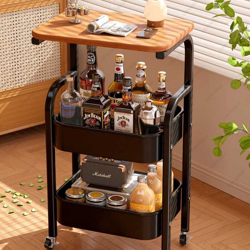 Sofa Coffee Table Snack Storage Rack Floor-standing Bedside Small Table ...