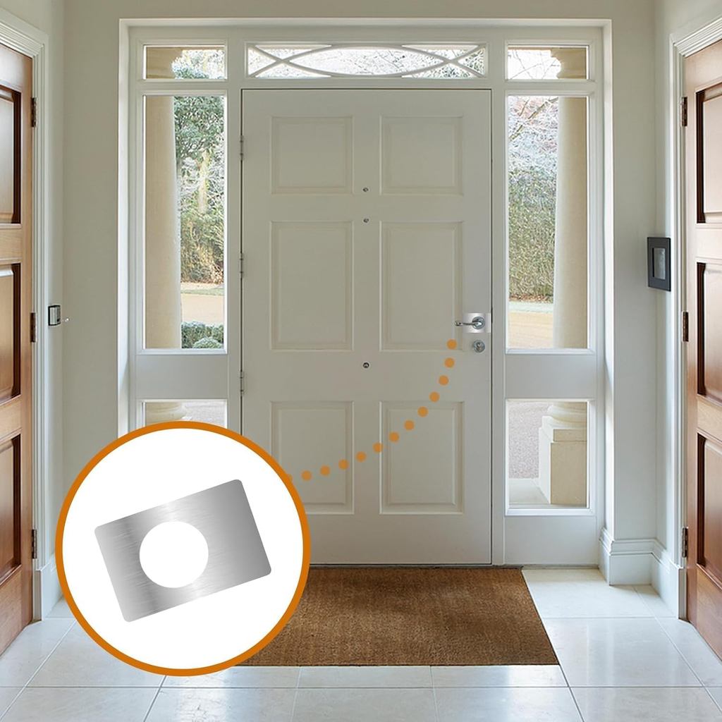 2pcs Universal Stainless Steel Plate Repair Doors Deadbolt Ball Lock ...