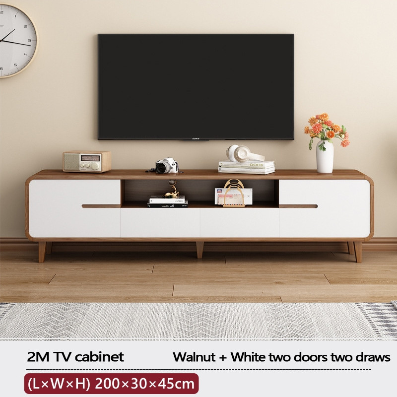 Wooden TV Cabinet Tea table Modern Simple TV Stand Living Room Tv Rack ...