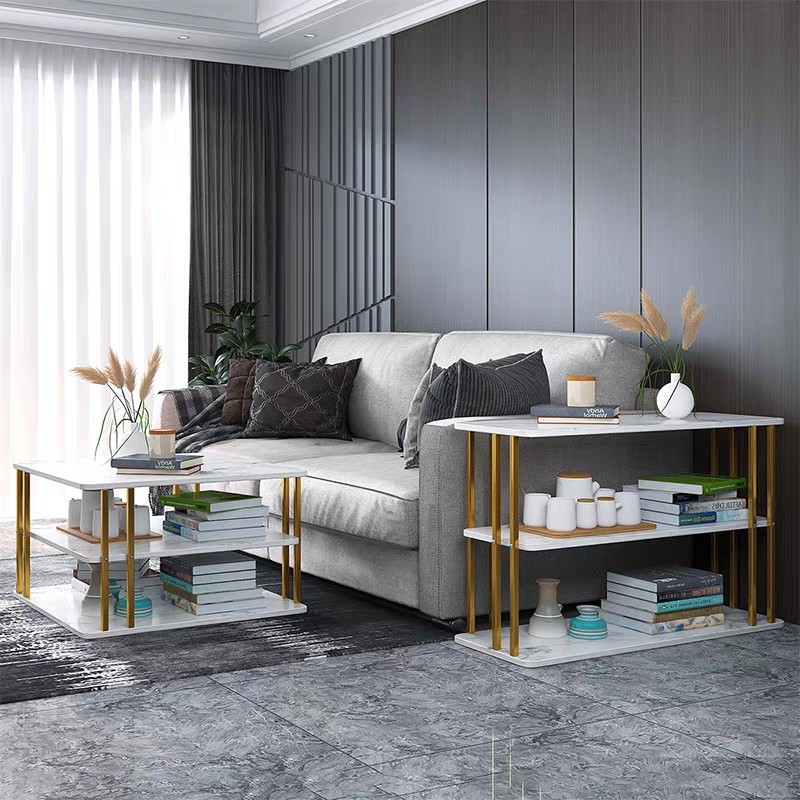 COD3 Layers Coffee Table Sofa Side Table Corner Beside Desk Tea Storage ...