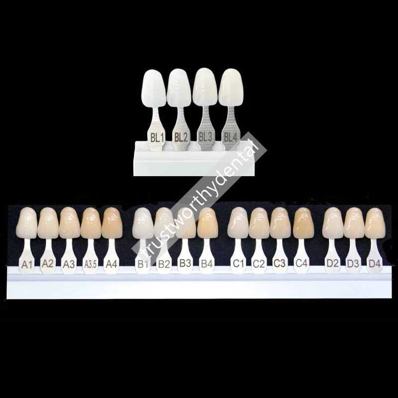 Dental A–D Shade Guide With Bleach Shades Detachable Bleach Chart 16 ...