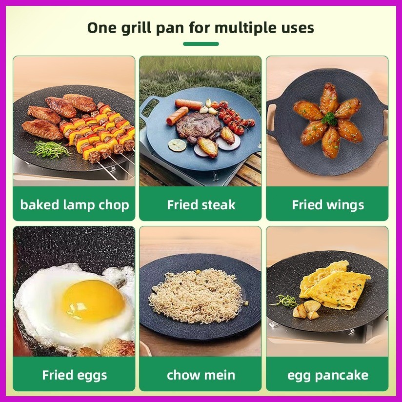 ♠ ☼ 【Buy 1 Get 5】Korean Samgyupsal Grill Pan set Non Stick for Stove ...