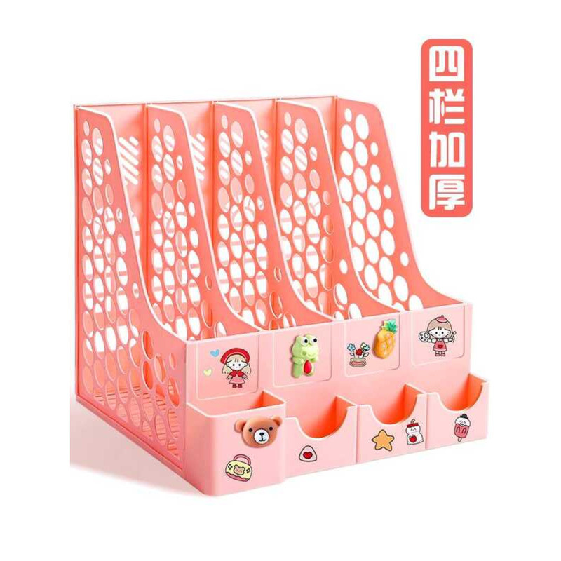 Desktop Frame Bookshelf A4 Folder Storage Box Book Stand Document ...