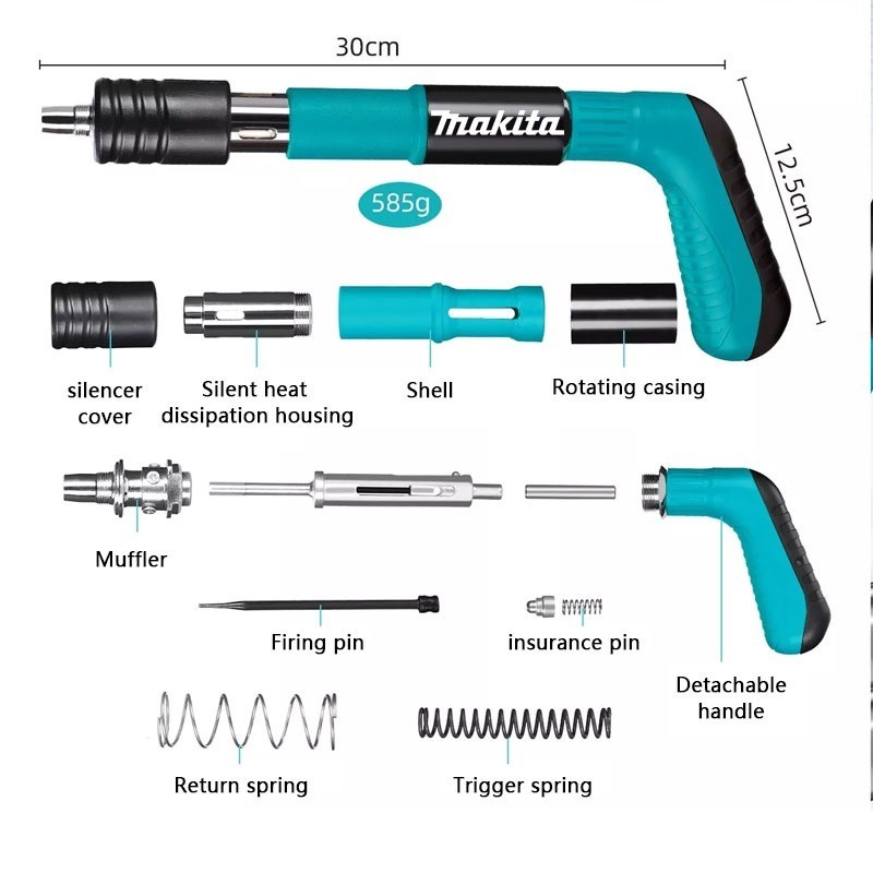 Manual Nail Gun Original Heavy Duty Nail Punch Shooter Concrete Rivet ...