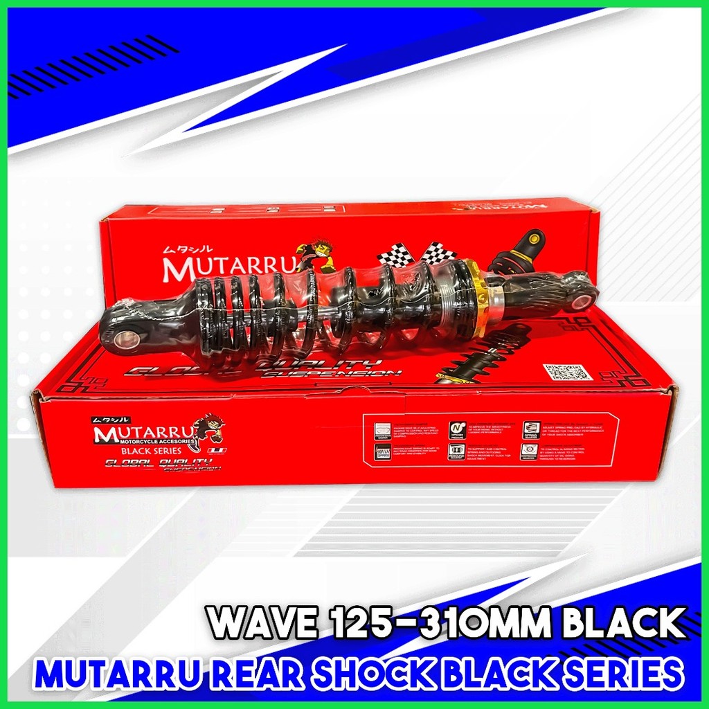 REAR SHOCK BLACK SERIES MUTARRU (WAVE 310/340MM) | Shopee Philippines
