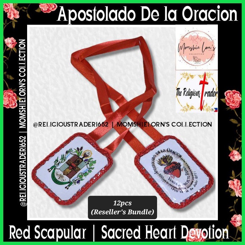 Red Scapular 12pcs (RESELLER'S | WHOLESALE BUNDLE) Apostolado De La ...