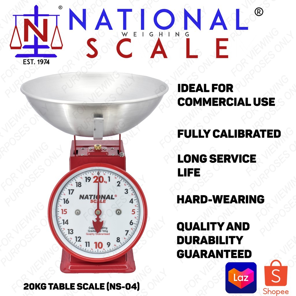 National Scale Brand 20kg Big Bowl Table Scale (NS-04-20kg) | Shopee ...
