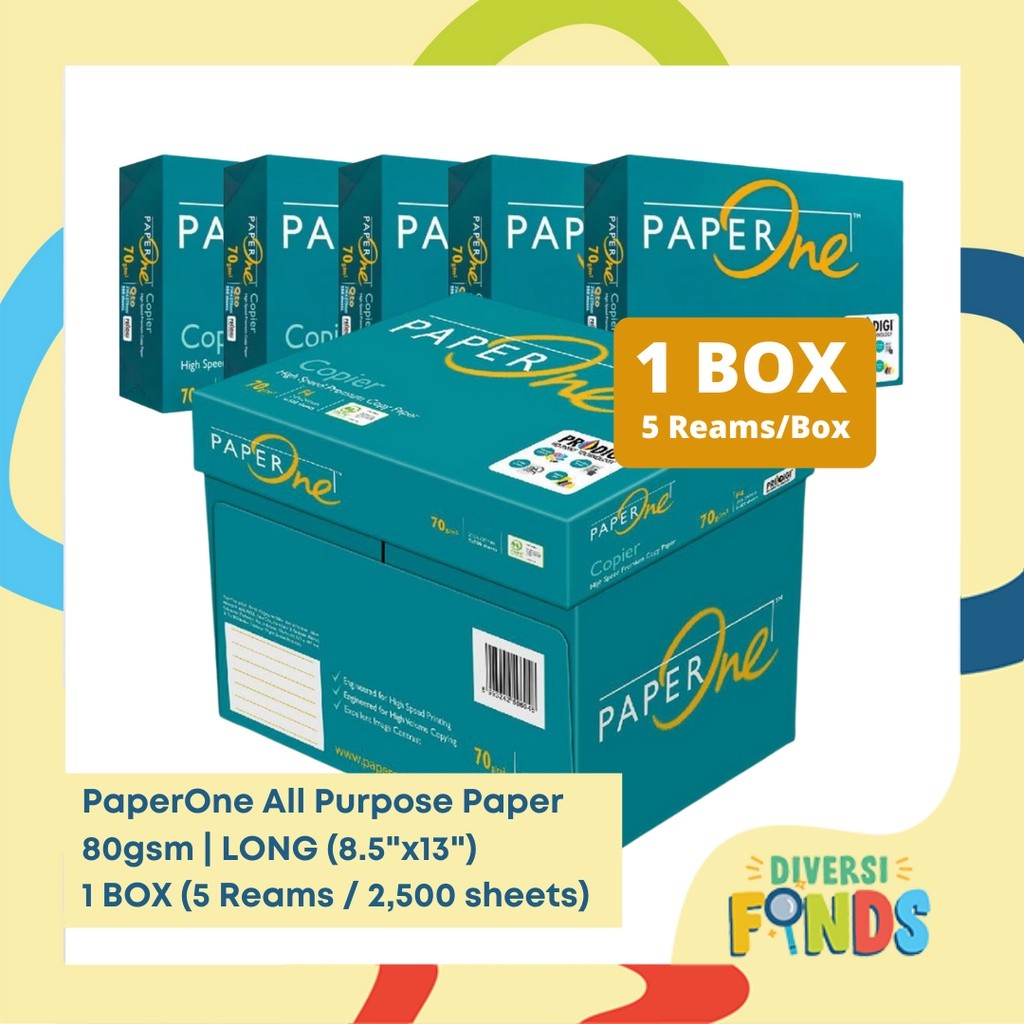 1BOX or 5 REAMS LONG Size Paper One All Purpose / PREMIUM Copy Paper ...