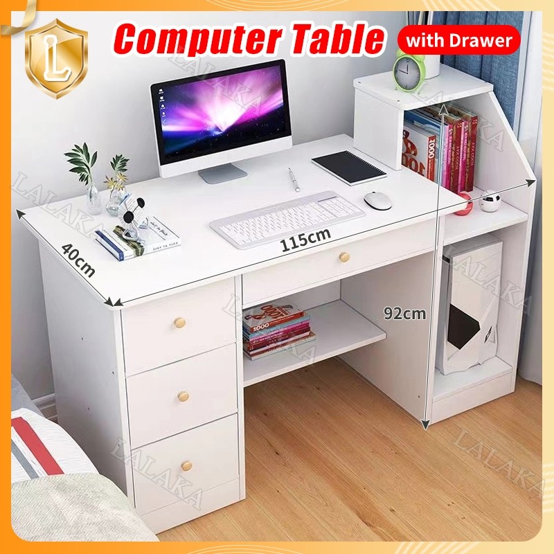 Study Table With Drawer Computer Table Desk Simple Office Table Writing ...