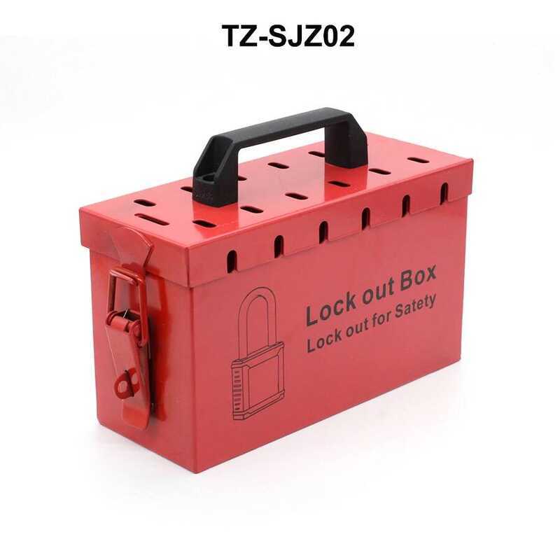 Red — Steel Portable Group Safety Lockout Box Kits Small Hand Lock Box ...
