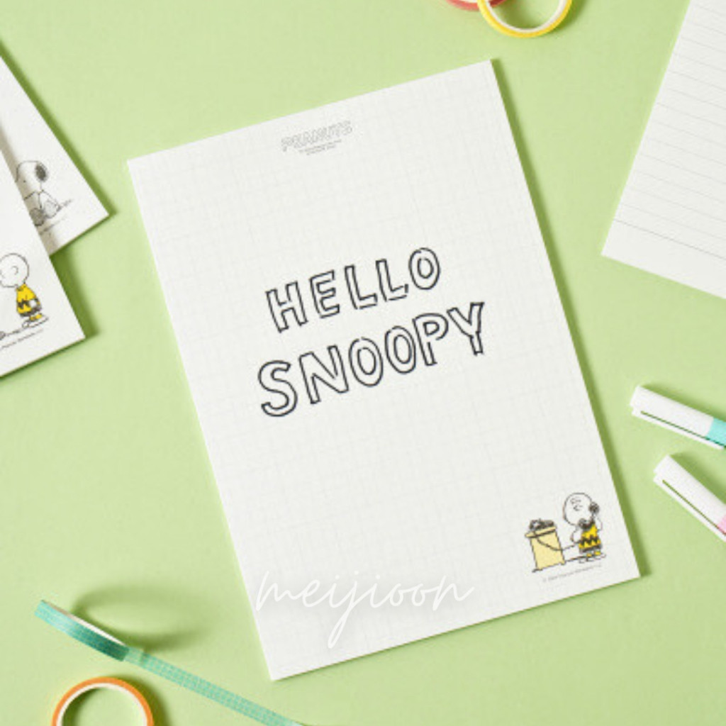 from KOREA DAISO KOREA X PEANUTS, Snoopy A5 Grid/Line/Dotted/Blank Note ...