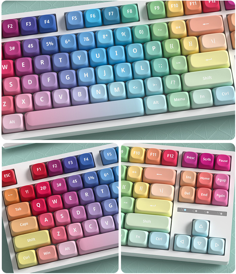 【Local Delivery】Colorful Keycap 121 Key MOA Profile PBT Material DYE ...