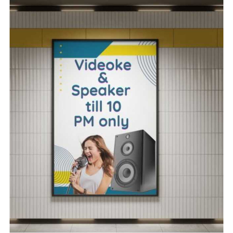 Business Signages AW For Resort Pool Videoke Till 10 PM Only Reminder ...