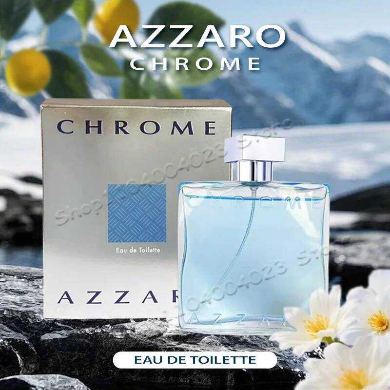 Azzaro Chrome Eau de Toilette 100ML Fresh Aquatic Men's Cologne Citrus ...